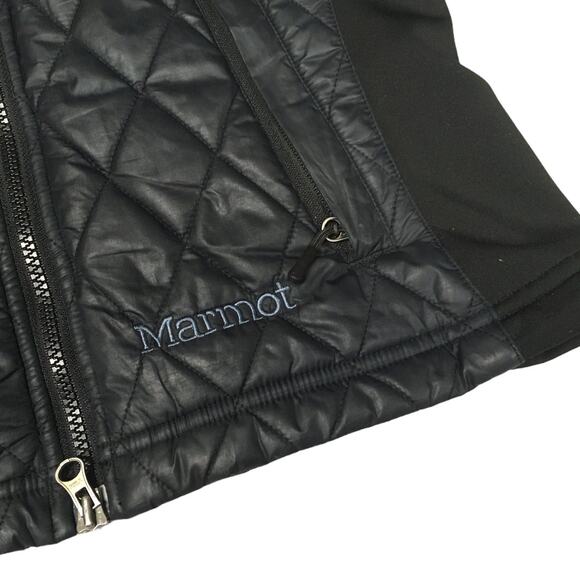 Marmot‎ Kitzbuhel Quilted Puffer Vest Full Zip Jacket Black Navy Women's Small - Picture 12 of 12